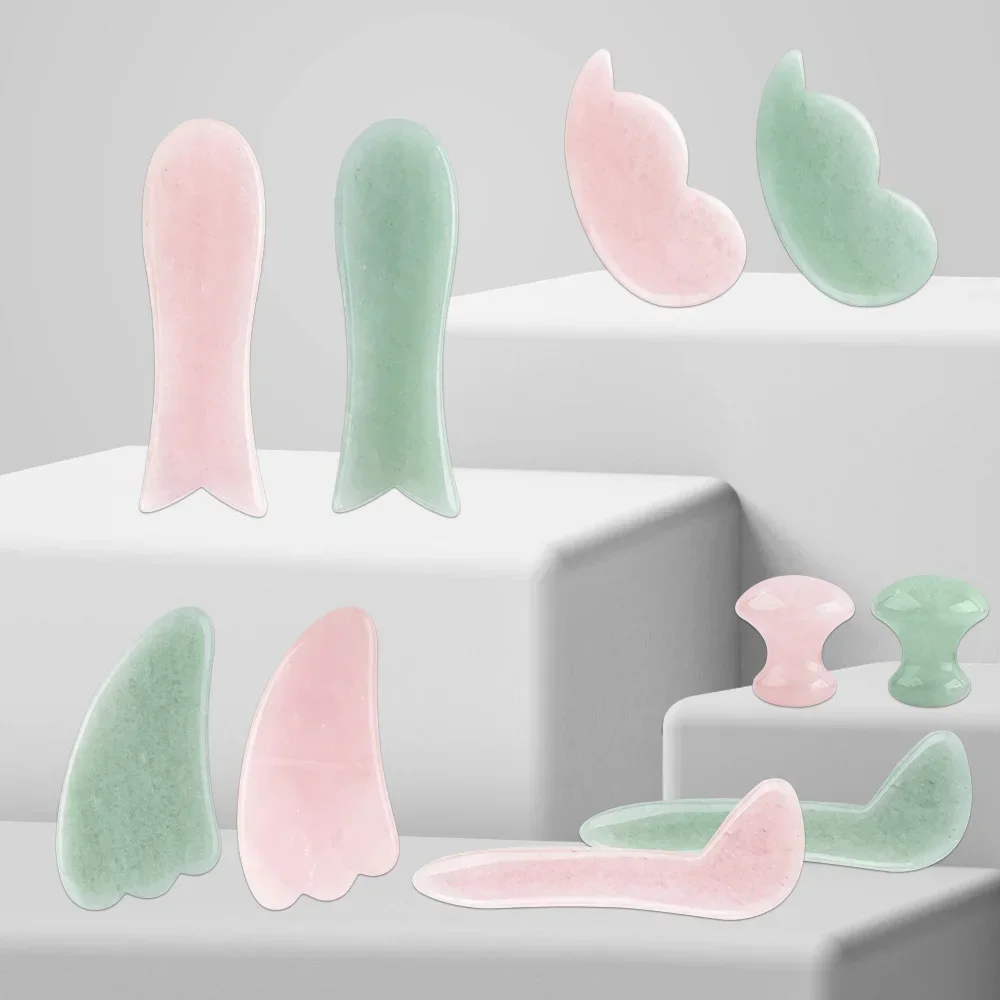 Natural Jade Stone Gua Sha Mas - Gua Sha Tool Rose Quartz review and price