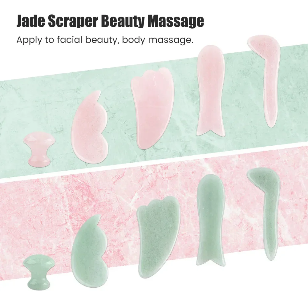 Natural Jade Stone Gua Sha Mas - Gua Sha Tool Rose Quartz review and price