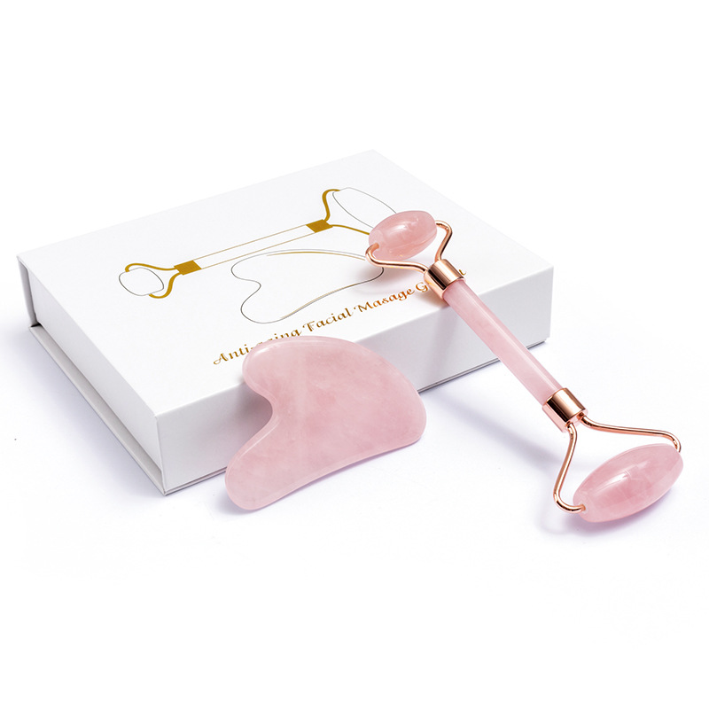 Natural Rose Quartz Jade Rolle - Gua Sha Tool Rose Quartz review and price