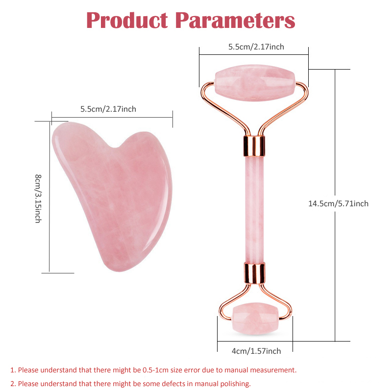 Natural Rose Quartz Jade Rolle - Gua Sha Tool Rose Quartz review and price