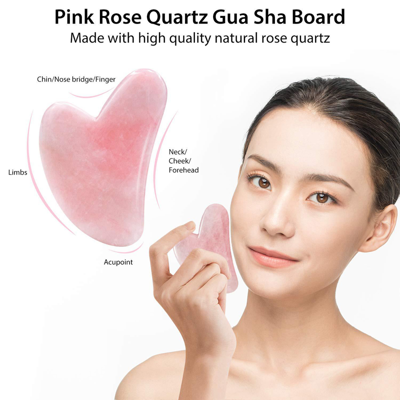 Natural Rose Quartz Jade Rolle - Gua Sha Tool Rose Quartz review and price