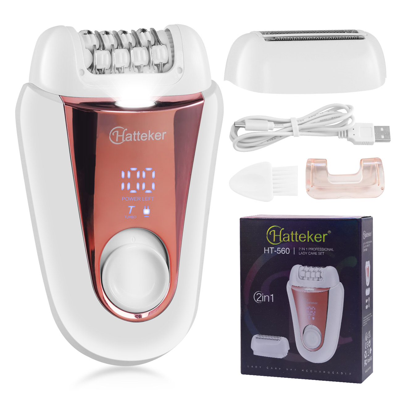 Hatteker 2-in-1 Rechargeable E - Epilator Wireless review and price
