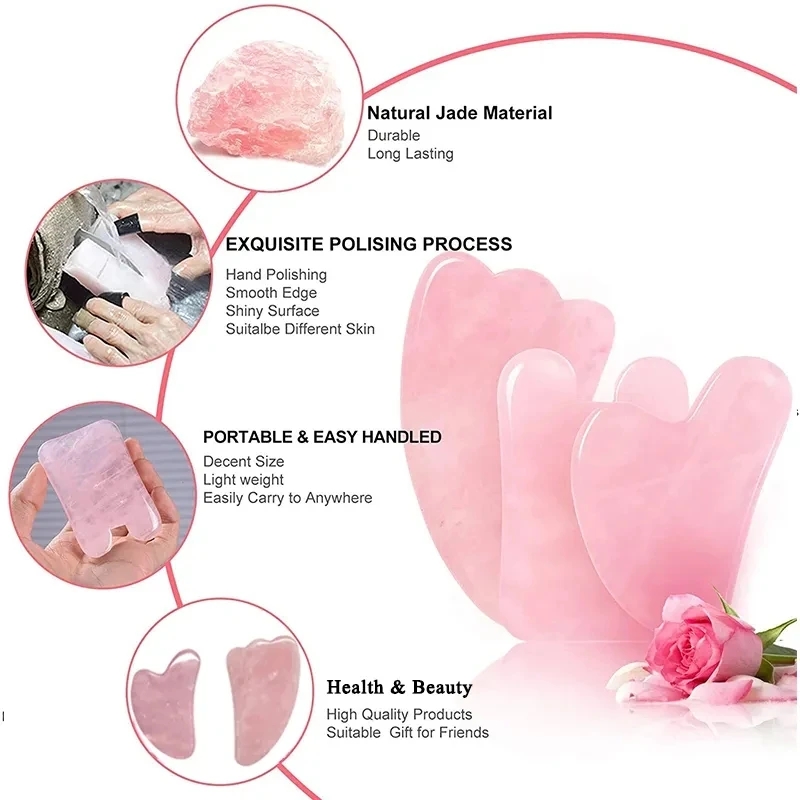 Rose Quartz Gua Sha Board Natu - Gua Sha Tool Rose Quartz review and price