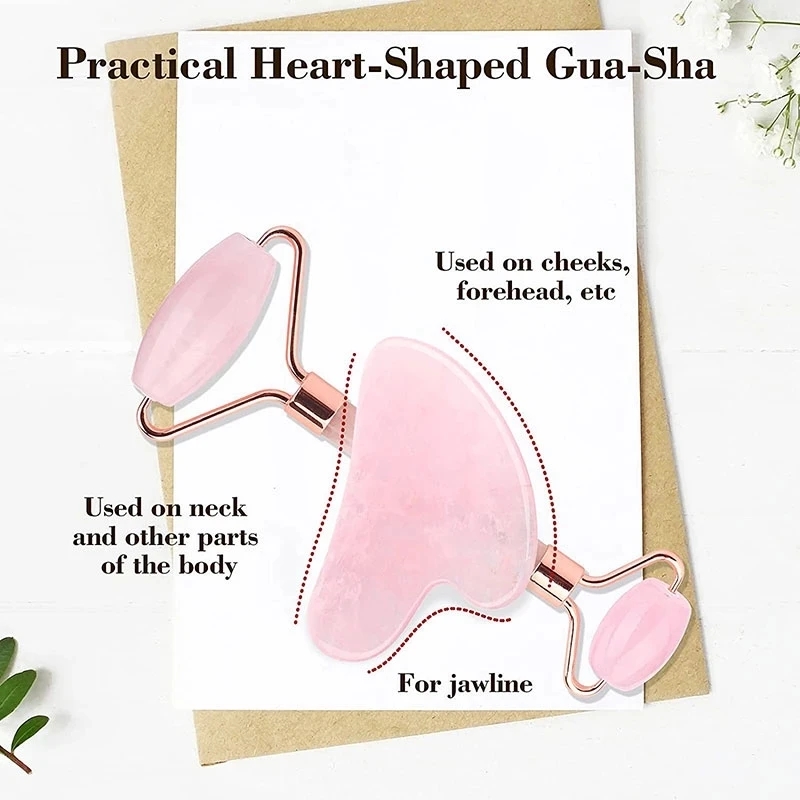Rose Quartz Natural Jade Rolle - Gua Sha Tool Rose Quartz review and price