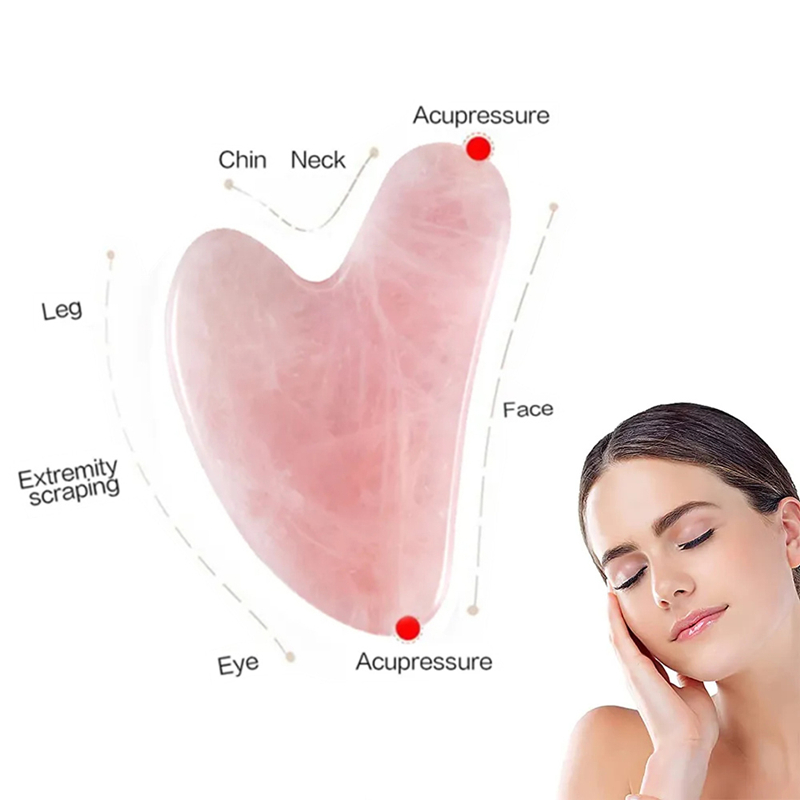 Natural Stone Jade Gouache Scr - Gua Sha Tool Rose Quartz review and price