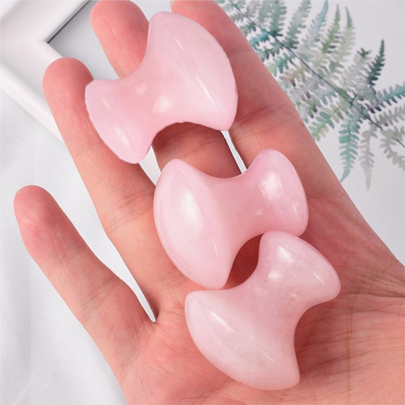 1pc Mushroom Shape Guasha Faci - Gua Sha Tool Rose Quartz review and price