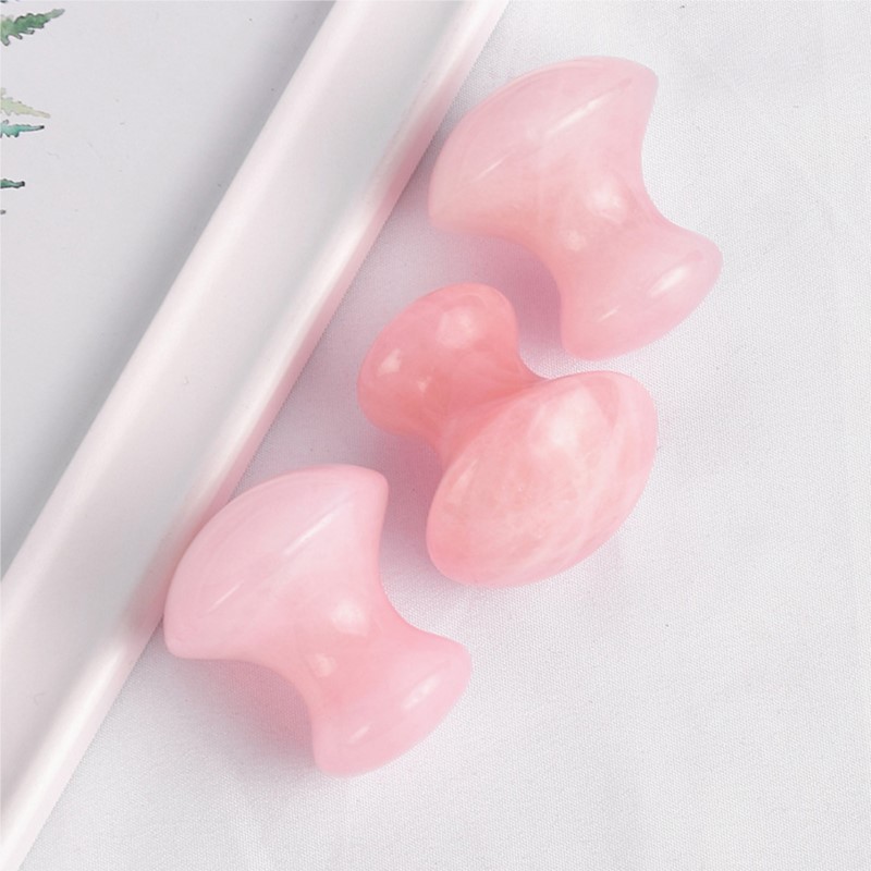 1pc Mushroom Shape Guasha Faci - Gua Sha Tool Rose Quartz review and price